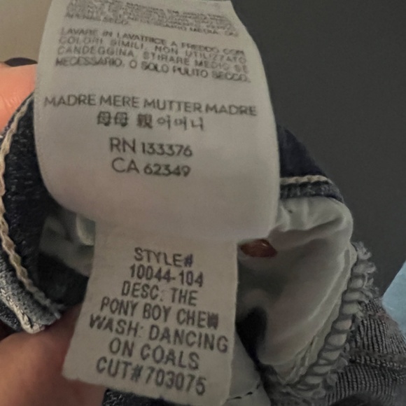 MOTHER Blue Distressed Ankle Jeans - Picture 8 of 9